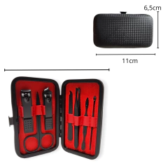 Set Manicura Estuche Alicate Pedicura Estuche Negro 7 Piezas en internet