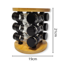Especiero Condimentero Giratorio X12 Frasquitos Cocina - comprar online