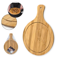 Tabla Mango Madera Bamboo Cortar Picar Bazar