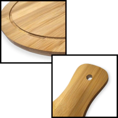 Imagen de Tabla Mango Madera Bamboo Cortar Picar Bazar