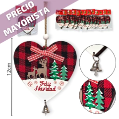 MADERA COLGANTE CORAZON 10CM - comprar online