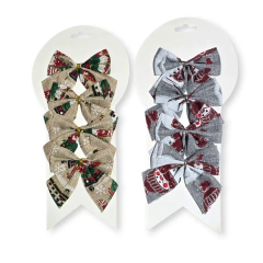 MOÑO TELA SET 4 PIEZAS 9X9CM ESTAMPADO 2 COLORES en internet