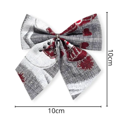 MOÑO TELA SET 4 PIEZAS 9X9CM ESTAMPADO 2 COLORES - Pachos