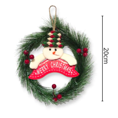 CORONA NAVIDEÑA PARA PUERTA MERRY CHRISTMAS 22CM - Pachos