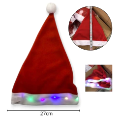 PAÑO GORRO LISO TERCIOPELO 27X38CM CON LUCES - comprar online