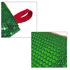 PAÑO BOTA NAVIDEÑA LISA CON CASCABEL 40X27CM - tienda online