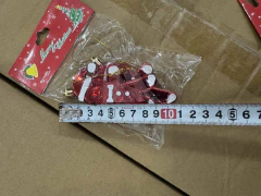 ADORNO NAVIDEÑO COLGANTE X2 PLASTICO 9CM X2 PIEZAS MUÑECO JENGIBRE - Pachos