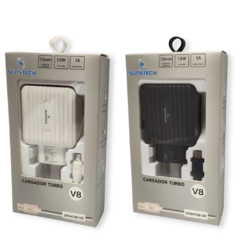 Cargador Inteligente Turbo V8 Sunstech 3 Usb 1a - pachos