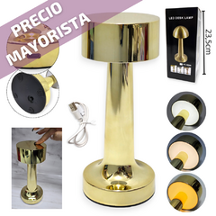 a Lámpara Velador led Táctil Mesa recargable Plastico Usb