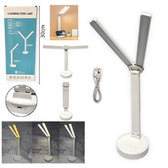 Lampara Velador Escritorio Led Doble Aspa Recargable Usb