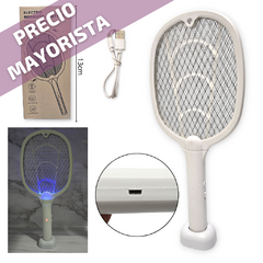 Mata Mosquitos Raqueta Moscas Insectos Con Base Recargable - comprar online