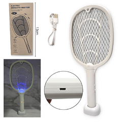 Raqueta Mata Mosquitos Moscas Insectos Con Base Recargable - comprar online