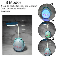Velador Led Usb Mesa Diseño Animalito Chanchito Escritorio - pachos