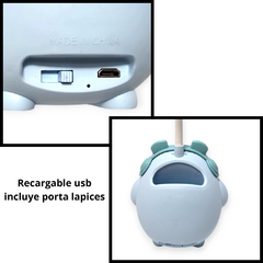 Velador Led Usb Mesa Diseño Animalito Chanchito Escritorio - tienda online