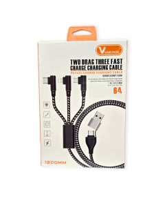 Cable Datos Cargador 3 En 1 Angulo Recto Con Interfase - tienda online