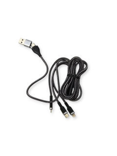 Cable Datos Cargador 3 En 1 Recto Con Interfase - pachos