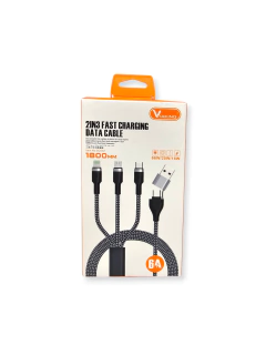 Imagen de Cable Datos Cargador 3 En 1 Recto Con Interfase