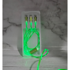 Cable Datos Cargador 3 En 1 Luz Led Fluida en internet
