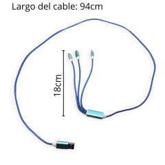 Cable Datos Cargador 3 En 1 Luz Led Fluida en internet