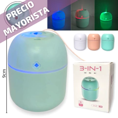 HUMIDIFICADOR PLASTICO USB CON 2 FILTROS 3 COLORES CON LUZ - comprar online