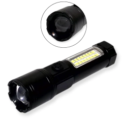 LINTERNA LED RECARGABLE 2 EN 1 USB CON ESTUCHE 10CM - tienda online