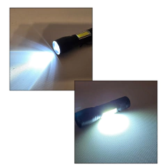 Linterna recargable usb 2 en 1 con estuche 9CM