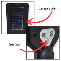 FAROL DE INDUCCION SOLAR PLASTICO 22CM CON CONTROL - tienda online