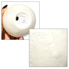 Lampara velador luna 3d base madera led