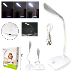 Lampara de escritorio velador led flexible USB - comprar online