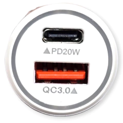 Cargador de auto doble entrada usb y carga rapida - tienda online