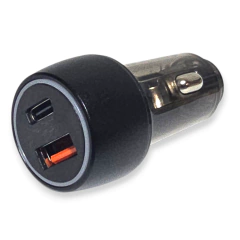 Cargador de auto 55W doble entrada usb y carga rapida en internet