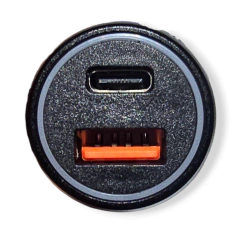 Imagen de Cargador de auto 55W doble entrada usb y carga rapida