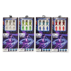 Cable Datos Cargador 3 En 1 Luz Led Fluida en internet
