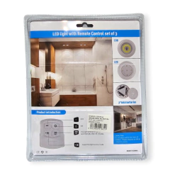 Linterna led x3 unidades control remoto inalambricas adhesivas en internet