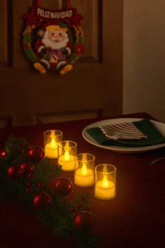 VELA DE PLASTICO BAJA 6,5CM LUZ CALIDA x6 unidades en internet