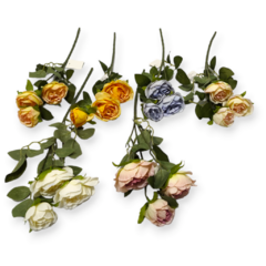 Flor Ramo Rosas Artificiales vara deco hogar - comprar online