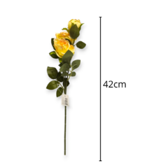 Flor Ramo Rosas Artificiales vara deco hogar - pachos