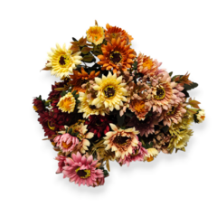 Imagen de Ramo De Flores Silvestre flor rosas Artificiales