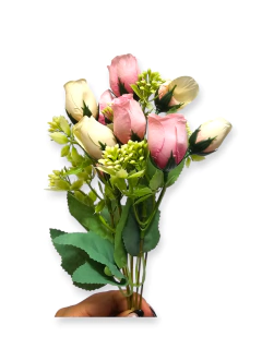 Flor Artificial Ramo Rosas varios colores tela - pachos