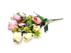 Flor Artificial Ramo Rosas varios colores tela - tienda online