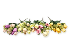 Flor Artificial Ramo Rosas varios colores tela