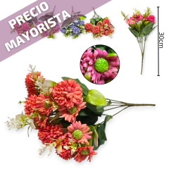 Flor Artificial En Ramo Flores Centro Mesa Deco - comprar online