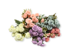 Flor Artificial Ramo flor flores varios colores tela - tienda online