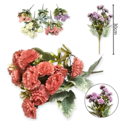 Flor Artificial Ramo flor flores varios colores tela