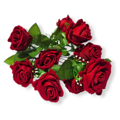 flor Ramo Rosas Decorativa Flores Artificial Regaleria roja - Pachos