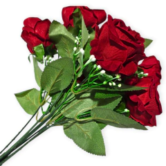 Imagen de flor Ramo Rosas Decorativa Flores Artificial Regaleria roja