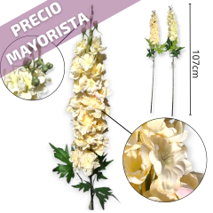 Flor Ramo Vara Delphinium larga Flores Artificial Deco Hogar - comprar online