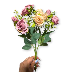 Imagen de flor Ramo De Flores rosas Artificial deco hogar