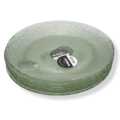 platos playos x 6 unidades vidrio cocina bazar en internet