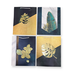 Bolsa Papel Regalo Estampada Hojas 32x26x10 - comprar online